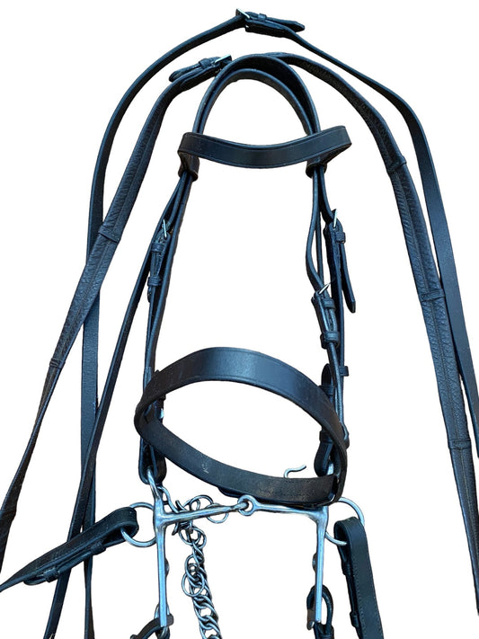 SH Double Bridle PONY Havana Brown (241537)