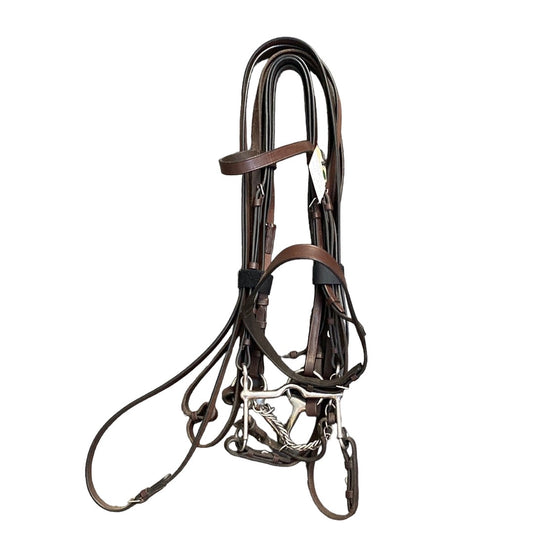 SH Crosby Double Bridle PONY Brown (243802)