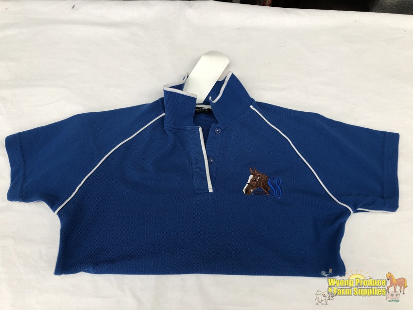 Ladies Polo With Horse Head Embroidery. Size 10