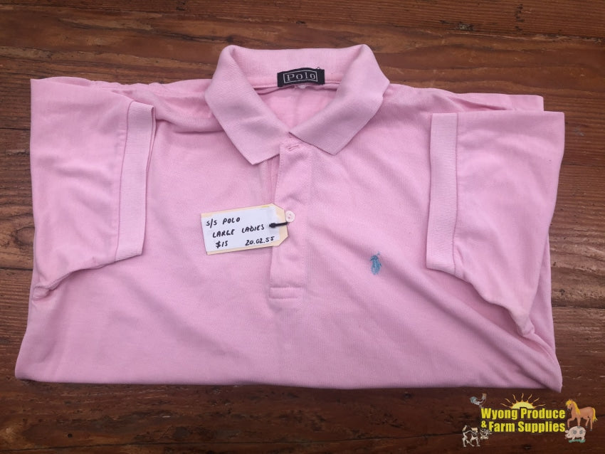 Polo S/sleeve Ladies L Pink (200255)