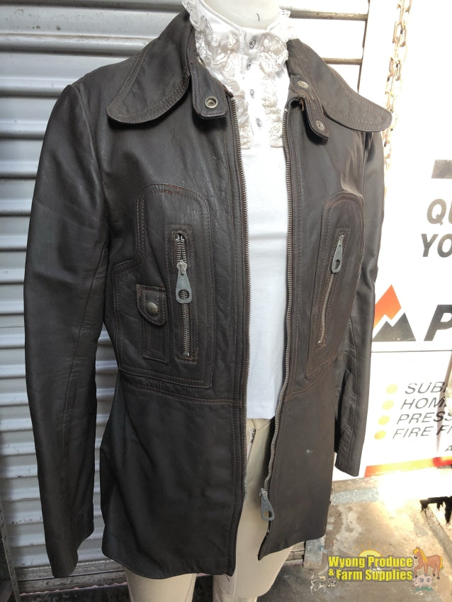 Snives (G) Leather Vintage Jacket L-Sw Brown