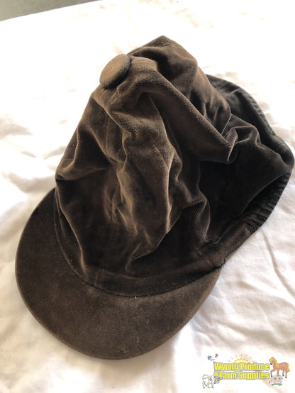 Black Velvet Helmet Hat Cover